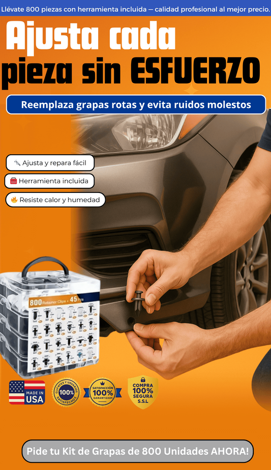 KIT 800 PIEZAS– REPARA TU CARRO HOY